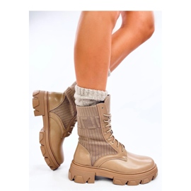 Trabalhadores com parte superior elástica Calling Khaki - Inello marrom 1