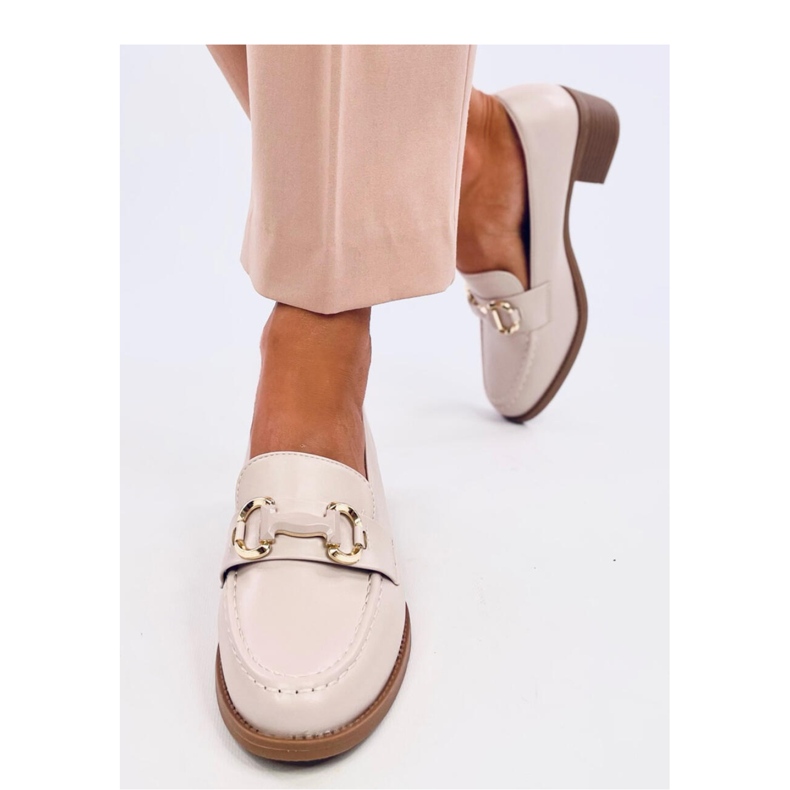 Sapato rabier bege com salto largo - Inello 1