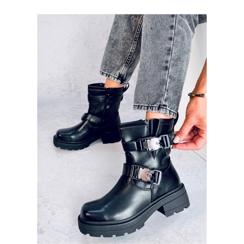 Beaus Botas militares pretas - Inello preto 2