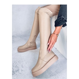 Baird Bota over the knee bege com sola grossa - Inello 2