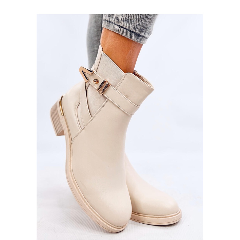 Gavins Bota Chelsea Beige Pu - Inello bege 2
