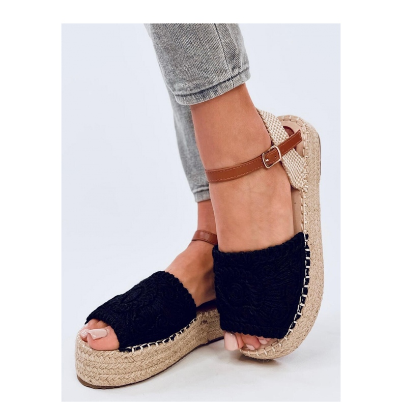 Boho Ingram Sandália espadrille preta - Inello preto 1