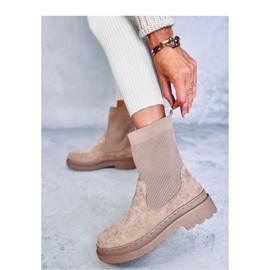 Joyner Botas Chelsea Khaki com cano elástico - Inello bege 2