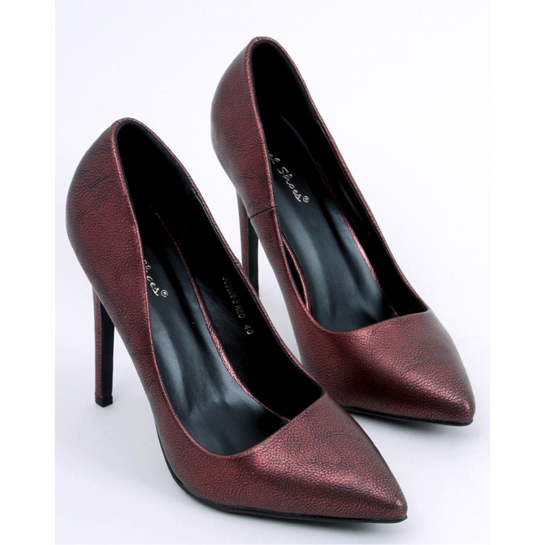 Leda Red Salto alto granulado feminino - Inello vermelho 1