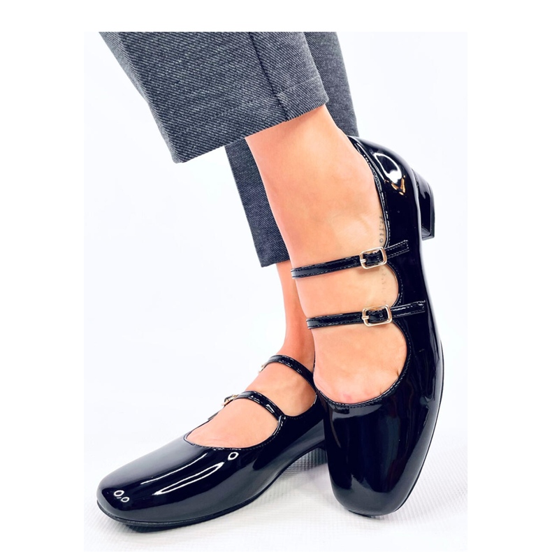 Sapatilhas de salto alto com tiras Corigan Preto - Inello 1