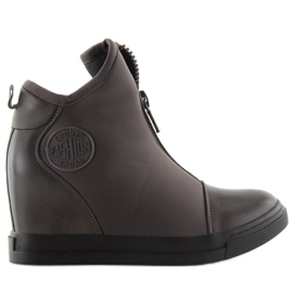 Tênis de cunha cinza 168-129 cinza 1