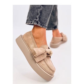 Tempelton Mocassins de camurça cáqui com laço - Inello bege 1