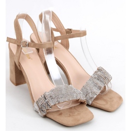 Sandália de salto largo Dash Khaki - Inello castanho 1