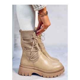 Willet Bota meia cano médio - Inello bege 2