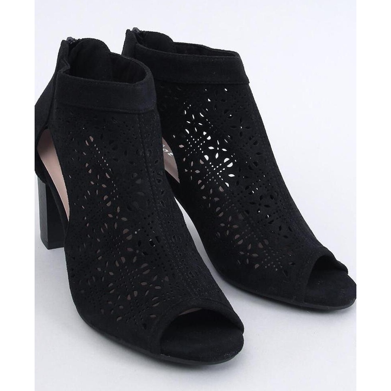 Ankle boot com bico aberto Pierre Black - Inello preto 1 Ankle boot com bico aberto Pierre Black - Inello preto 1