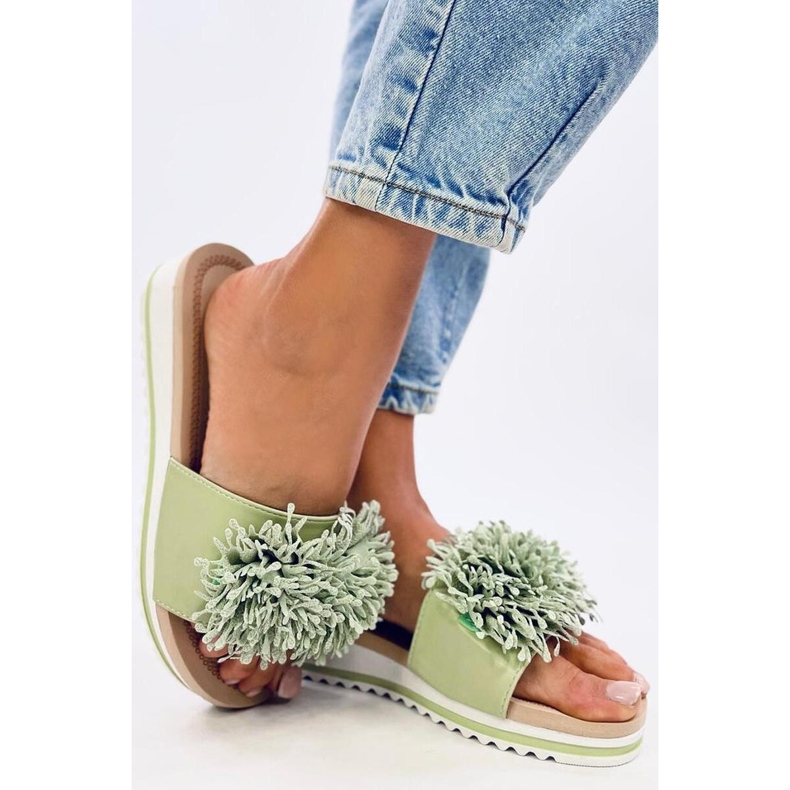 Mule mule com flor verde claro Ragnes - Inello 1 Mule mule com flor verde claro Ragnes - Inello 1