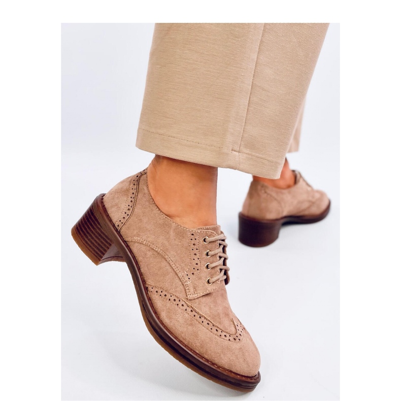 Vedra Mocassim de salto alto cáqui - Inello bege 1