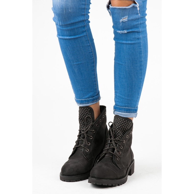 Flyfor Botas de trabalho com cordão cinza 2