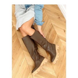 Botas Khaki QT21P Army Green com sola grossa - Inello verde 2