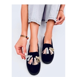 Mocassim Krauss Blackcolor com franjas - Inello preto 1