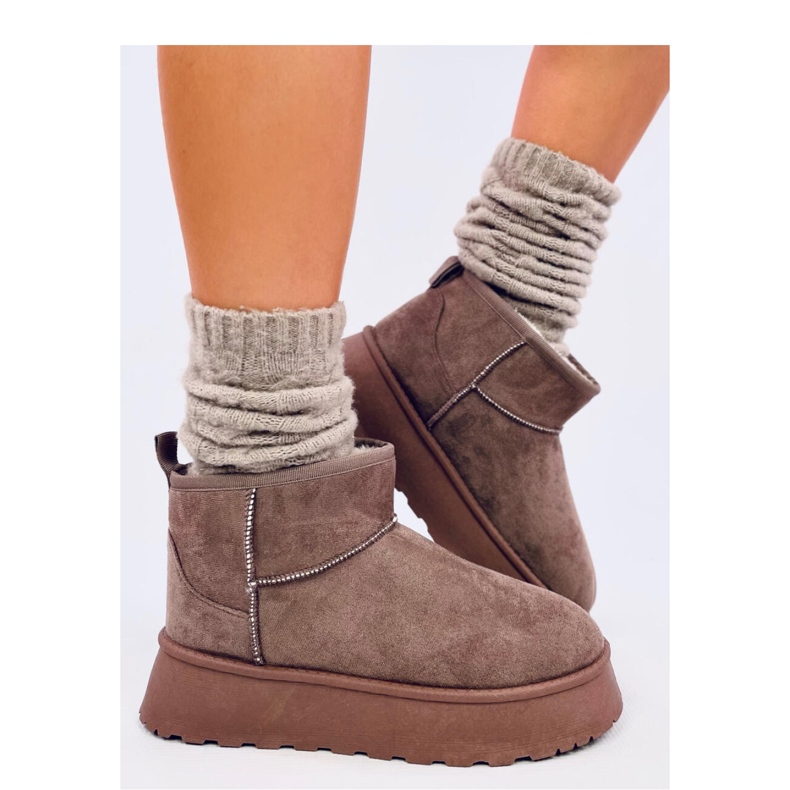 Rodmans Calça plataforma curta Khaki - Inello castanho 1