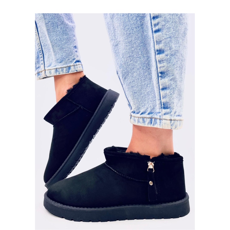 Calça curta emus com zíper Frankis Black - Inello preto 1