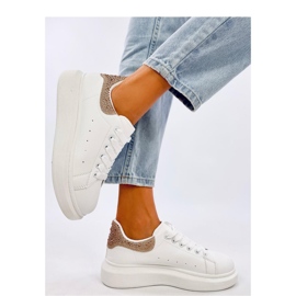 Parkss Tênis plataforma BRANCO/DOURADO com strass - Inello 1