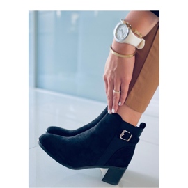 Cyndi Bota de salto alto em camurça preta - Inello preto 2