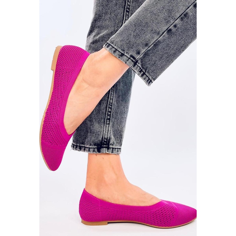 Bailarinas vazadas de amêndoa Sotty Fuchsia - Inello rosa 2