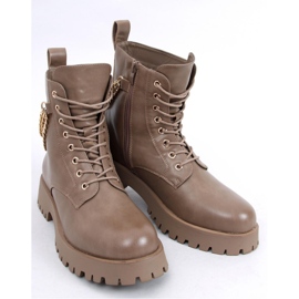 Kb9393 Tokyo Botas bovver cáqui com correntes - Inello castanho 1