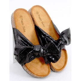 Sandália Chinelo de cortiça com laço Amur Preto - Inello 1