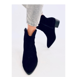 Botas cowboy femininas em camurça Poirot Preto - Inello 2