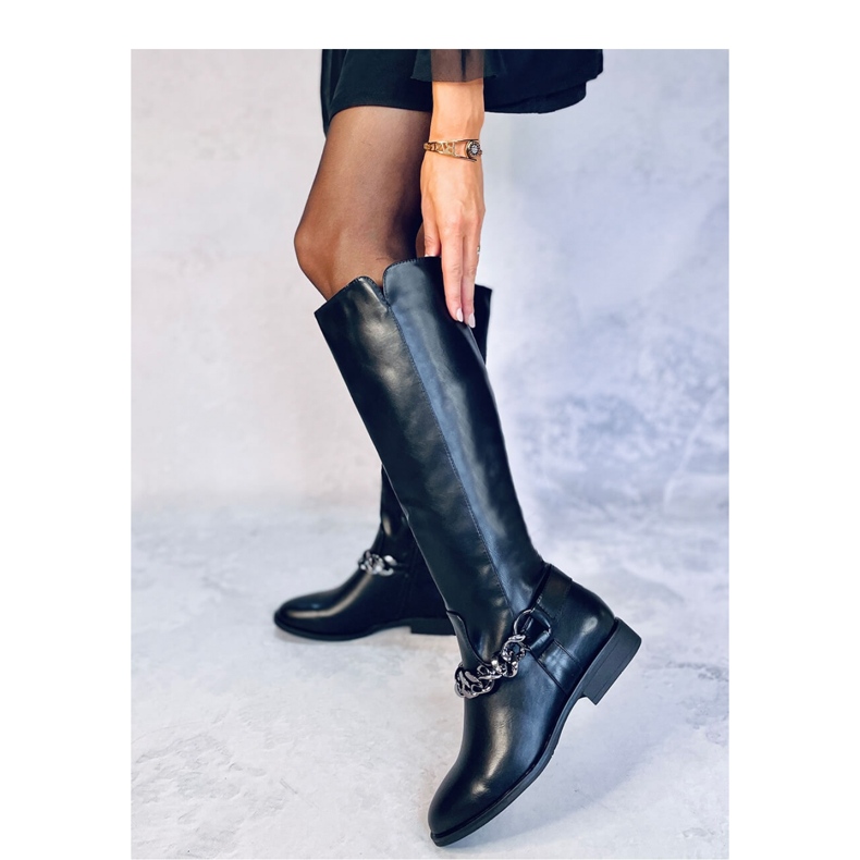 Botas de flor integral femininas Daigle Black - Inello preto 2