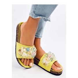 Sandália Chinelo em cortiça com pedras Maliv Verde - Inello 1