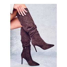 Botas clássicas de salto alto Danielle Brown - Inello castanho 2 Botas clássicas de salto alto Danielle Brown - Inello castanho 2