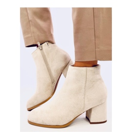 Marple Beige Ankle boot liso com salto alto - Inello bege 1