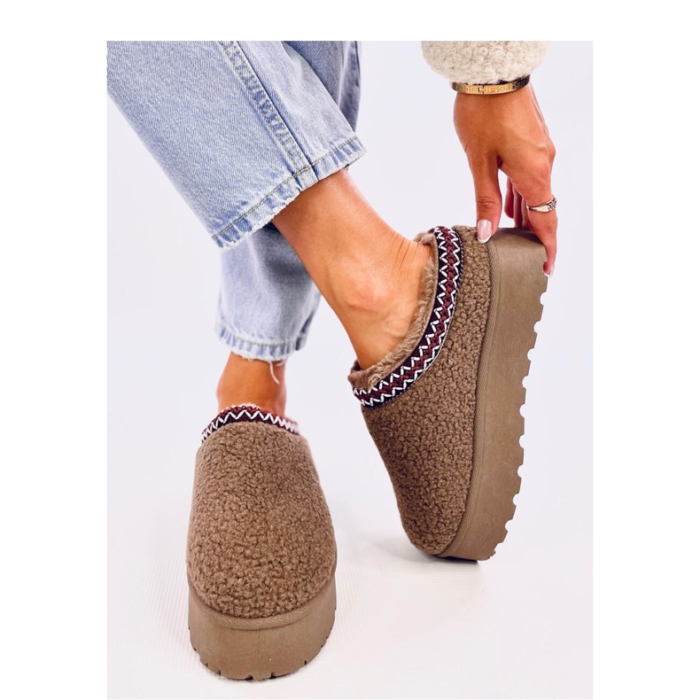 Botas curtas de neve Lamb Khaki com pele de carneiro - Inello marrom 1