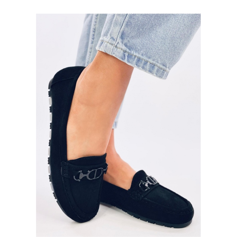 Mocassins femininos Trabei camurça preta - Inello preto 1