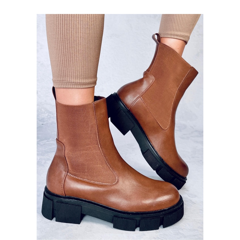Botas Chelsea Sneed Camel Feminina - Inello marrom 2