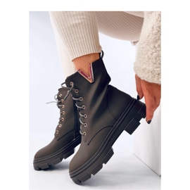 Clend Ankle boot militar com cadarço - Inello verde 2