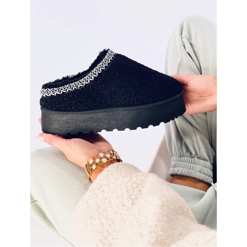 Botas de neve curtas Lamb Black com pele de carneiro - Inello preto 2 Botas de neve curtas Lamb Black com pele de carneiro - Inello preto 2