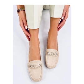 Mocassins femininos de camurça Trabei Beige - Inello bege 1