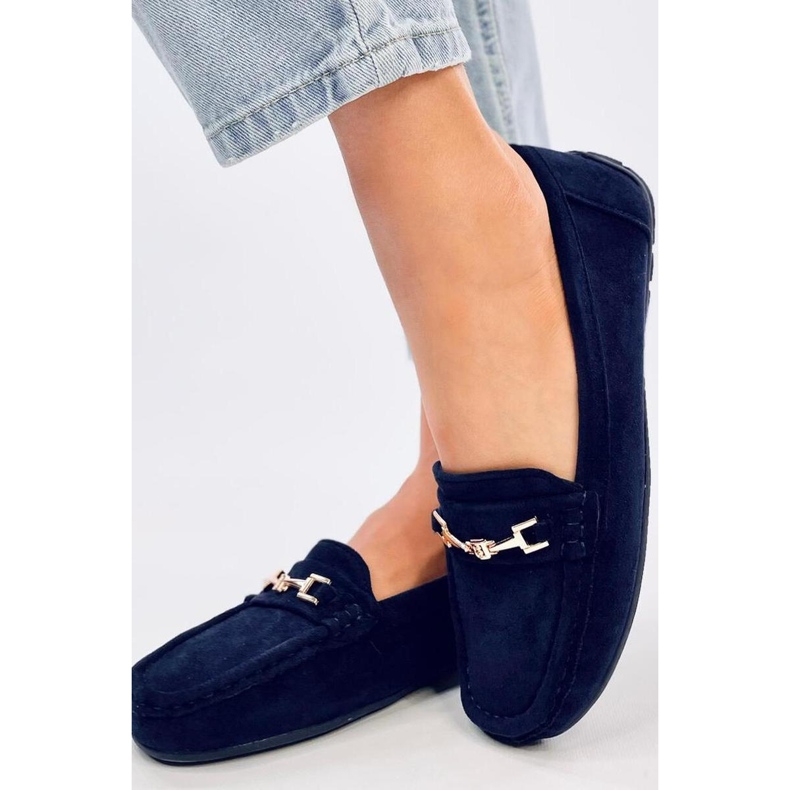 Mocassins de camurça feminino Sourd Navy - Inello 2