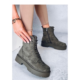 Burse Bota plataforma com cadarço verde - Inello 2