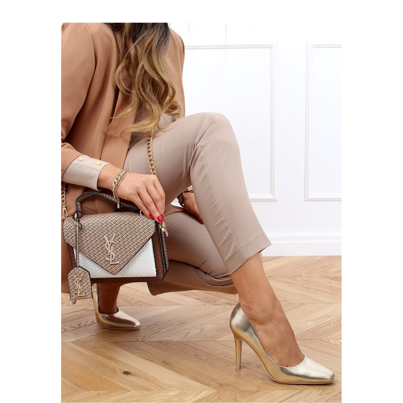 Salto Alto Dourado Feminino LE081P L.GOLD - Inello amarelo 1