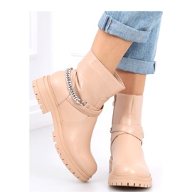 Cindy Nude Ankle boot com corrente - Inello bege 2 Cindy Nude Ankle boot com corrente - Inello bege 2