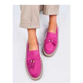 Trinity Mocassim plataforma fúcsia com franjas - Inello rosa 2