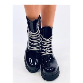 Quanes Miroir Bota bovver laqueada - Inello preto 2