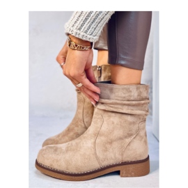 Bracy Botas cáqui com babados - Inello bege 1