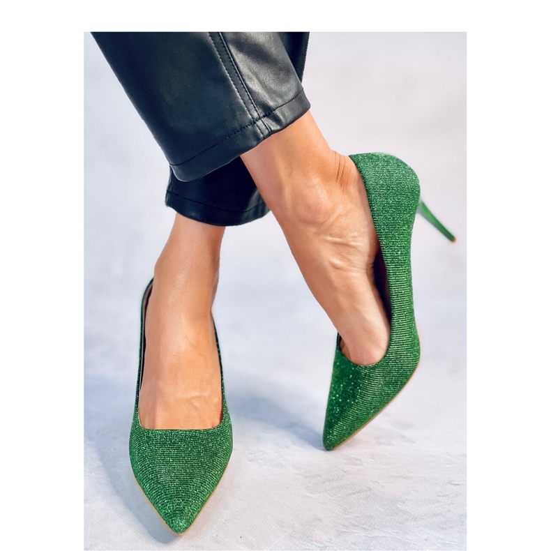 Salto alto iridescente Maineri verde feminino - Inello 2