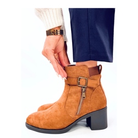 Botins clássicos de salto alto Irving Camel - Inello marrom 1