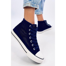 Tênis cano alto vazado Mousse Navy - Inello 1