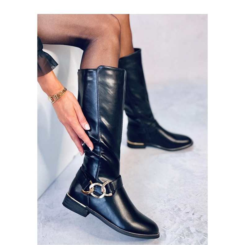 Botas com corrente Devers Preto - Inello 2