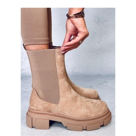 Magers Botas Chelsea cano alto Khaki - Inello bege 2