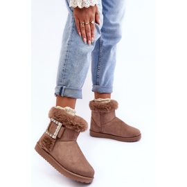 Step in style Botas de neve Modelo Dulca VL201P Bege Escuro - Entre com estilo 1